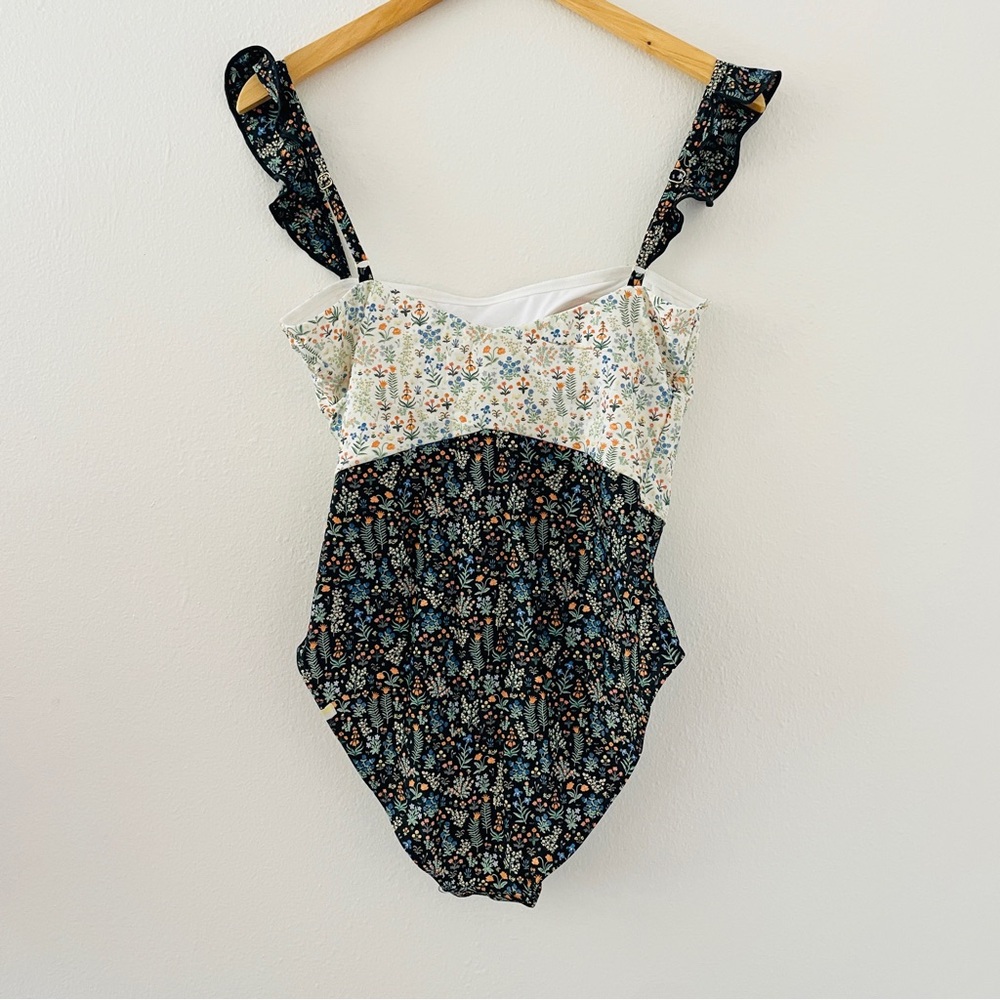 Summersalt Floral One Piece Swimsuit - White and Blue - Picture 5 of 6